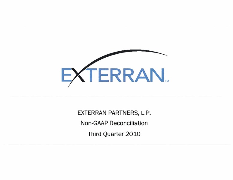 Q3 2010 EARNINGS CALL – Exterran Partners Lp – slide 1