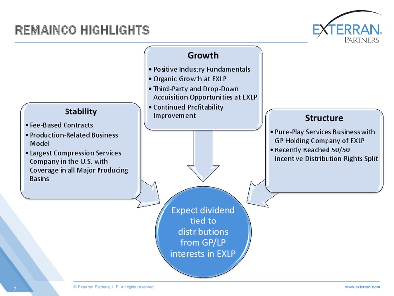 DECEMBER 2014 WELLS MLP AND ENERGY CONFERENCE – Exterran Partners Lp – slide 7
