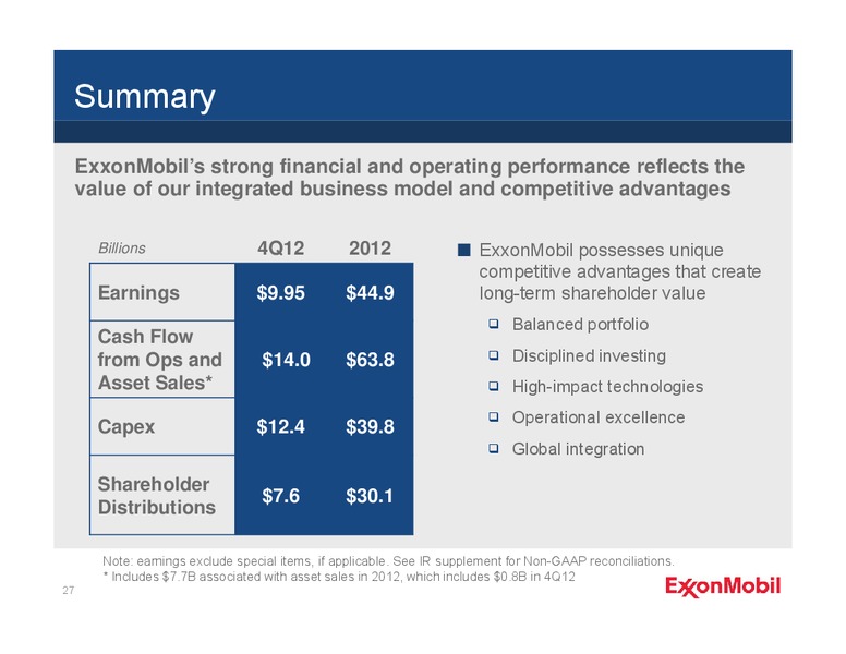 Q4 2012 – ExxonMobil – slide 26