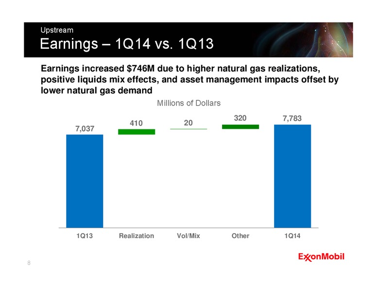 First Quarter 2014 Earnings Call – ExxonMobil – slide 7