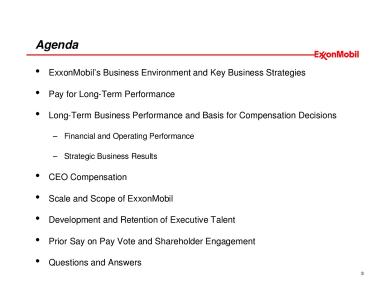 EXECUTIVE COMPENSATION OVERVIEW – ExxonMobil – slide 2