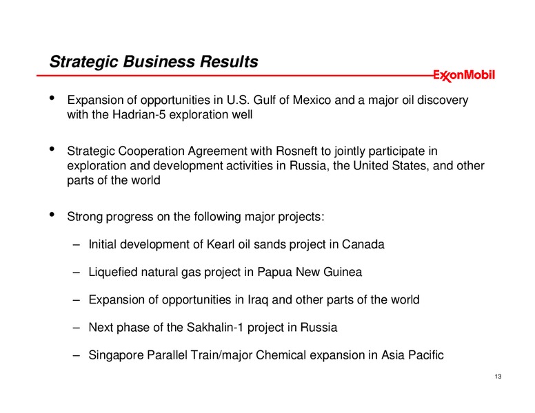 EXECUTIVE COMPENSATION OVERVIEW – ExxonMobil – slide 12