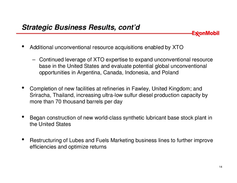 EXECUTIVE COMPENSATION OVERVIEW – ExxonMobil – slide 13