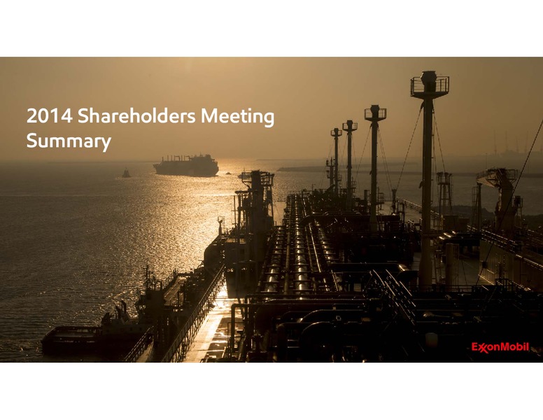 2014 Shareholders Meeting – ExxonMobil – slide 34