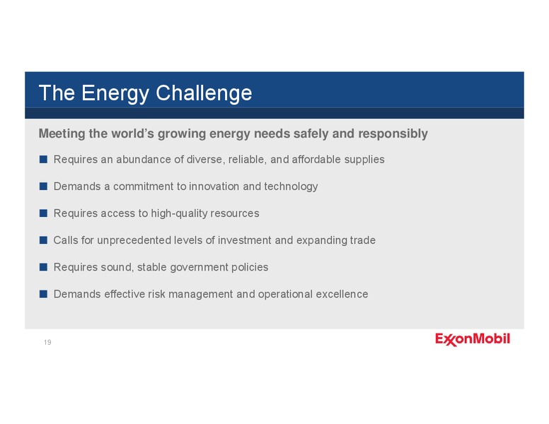 2013 Annual Meeting – ExxonMobil – slide 19