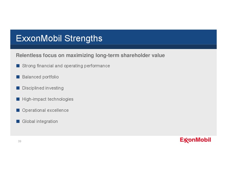 2013 Annual Meeting – ExxonMobil – slide 39