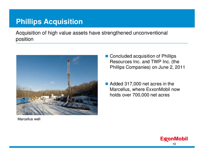 SECOND QUARTER 2011 – ExxonMobil – slide 9