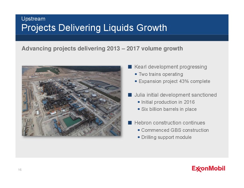 Second Quarter 2013 Earnings Call – ExxonMobil – slide 15