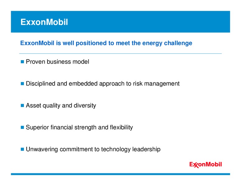 INVESTOR PRESENTATION – ExxonMobil – slide 6