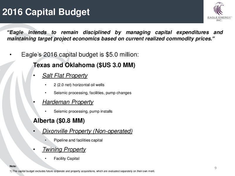 June 2016 Investor Presentation – Eagle Energy Trust – slide 8