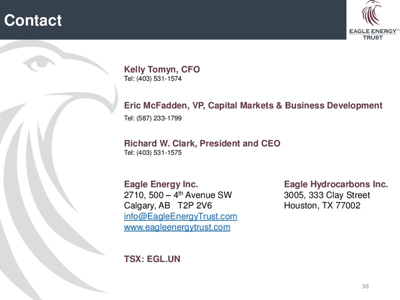 JULY 2015 CORPORATE PRESENTATION – Eagle Energy Trust – slide 28