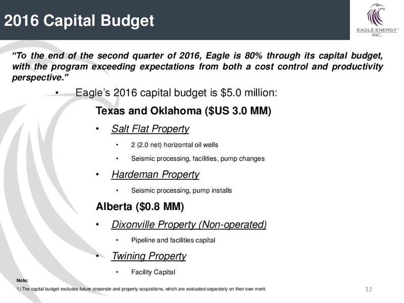 August 2016 Investor Presentation – Eagle Energy Trust – slide 11