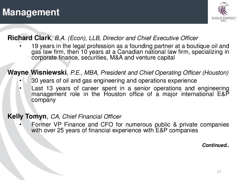 August 2016 Investor Presentation – Eagle Energy Trust – slide 26