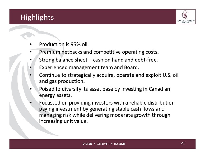 Investor Presentation – Eagle Energy Trust – slide 22