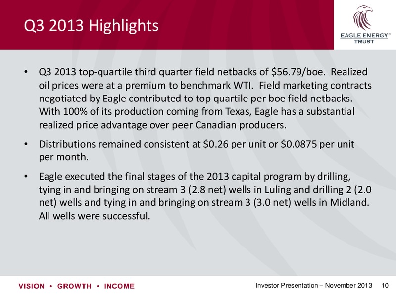 Investor Presentation – Eagle Energy Trust – slide 9