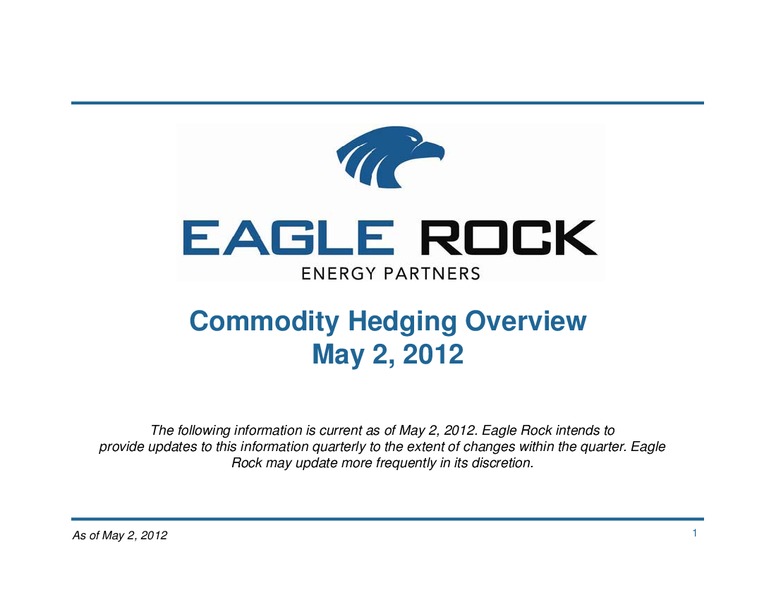 Commodity Hedging Overview – Eagle Rock Energy Partners Lp – slide 1