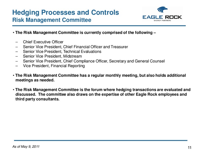 Commodity Hedging Overview – Eagle Rock Energy Partners Lp – slide 11