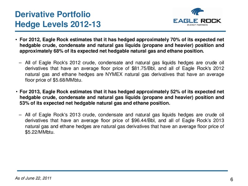 Commodity Hedging Overview – Eagle Rock Energy Partners Lp – slide 5