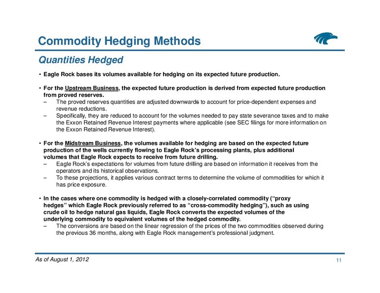 Commodity Hedging Overview – Eagle Rock Energy Partners Lp – slide 11