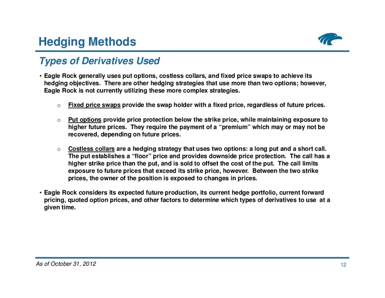 Commodity Hedging Overview – Eagle Rock Energy Partners Lp – slide 12