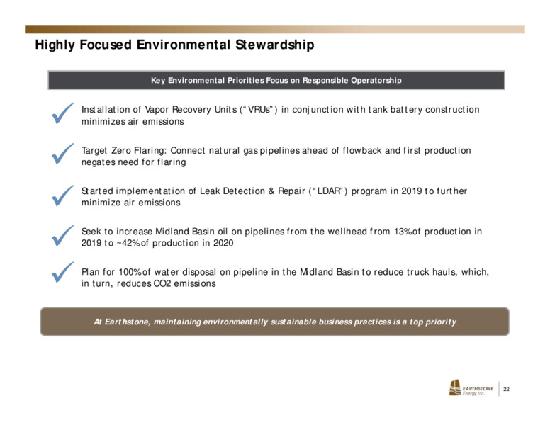Investor Presentation   January 2021 – Earthstone Energy Inc. – slide 21