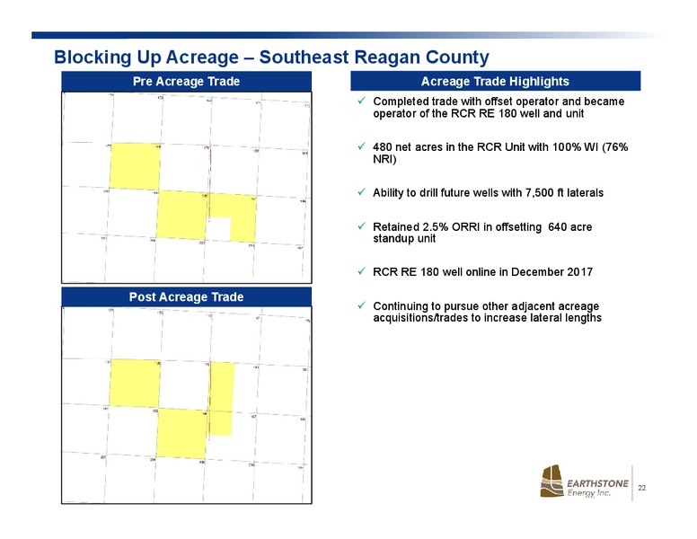 January 2018 Investor Presentation – Earthstone Energy Inc. – slide 20