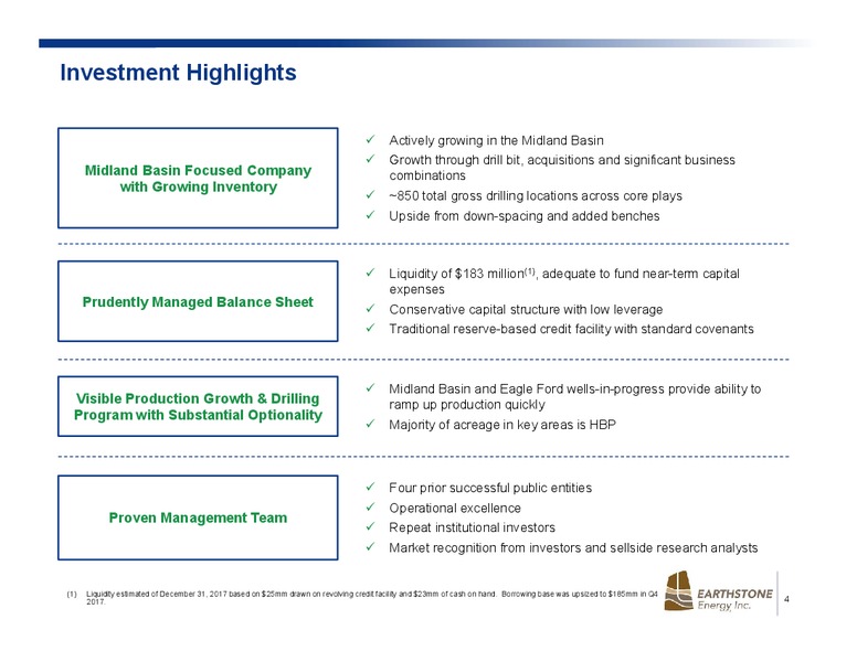 Enercom Dallas 2018 – Earthstone Energy Inc. – slide 2