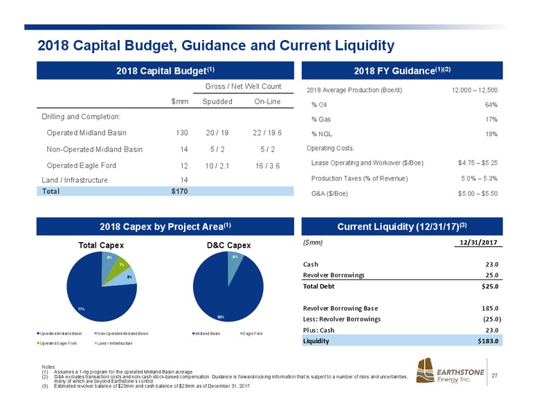 Enercom Dallas 2018 – Earthstone Energy Inc. – slide 25