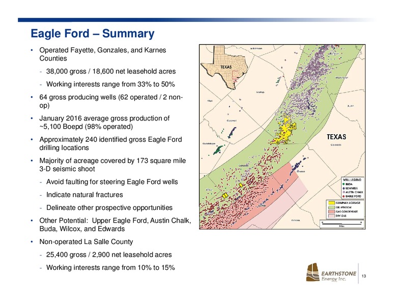 March 2016 Investor Presentation – Earthstone Energy Inc. – slide 9