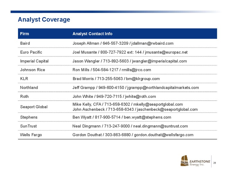 March 2018 Investor Presentation – Earthstone Energy Inc. – slide 26
