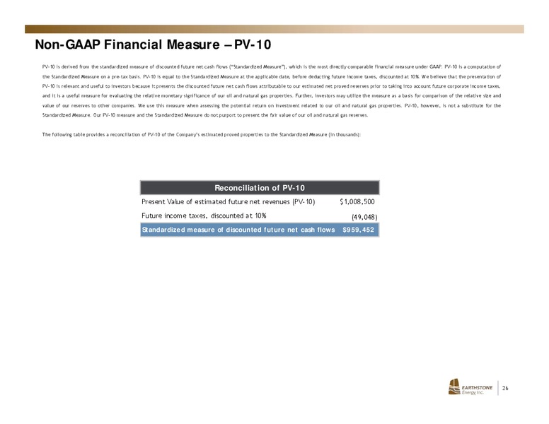 April 2019 Investor Presentation – Earthstone Energy Inc. – slide 25