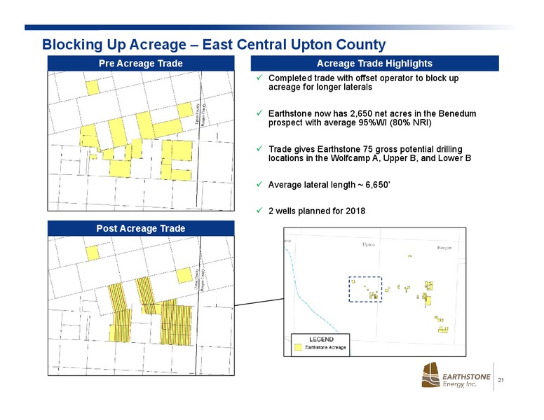 April 2018 Investor Presentation – Earthstone Energy Inc. – slide 19