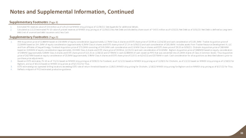 1Q 2023 Earnings Presentation – Earthstone Energy Inc. – slide 32