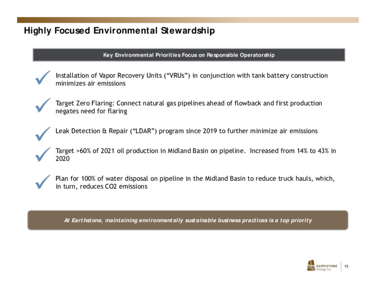 May 2021 Investor Presentation – Earthstone Energy Inc. – slide 14