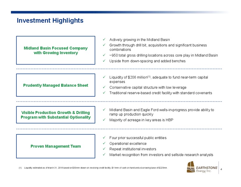June 2018 Investor Presentation – Earthstone Energy Inc. – slide 2