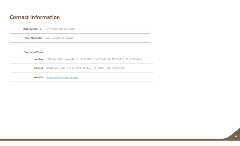 Titus Acquisiton – Earthstone Energy Inc. – slide 9