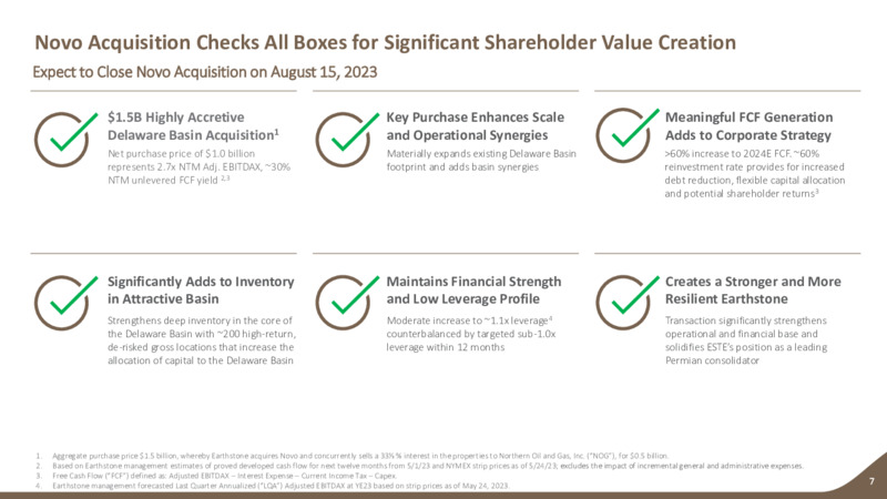 2Q 2023 Earnings Presentation – Earthstone Energy Inc. – slide 6