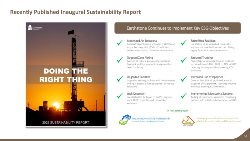 2Q 2023 Earnings Presentation – Earthstone Energy Inc. – slide 12