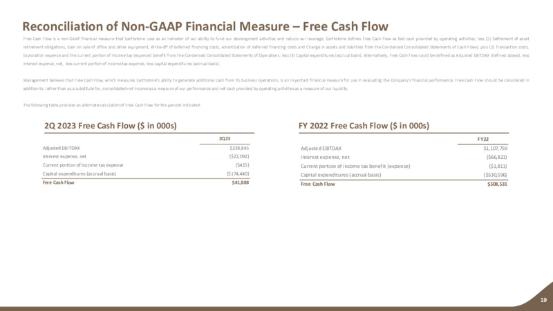 2Q 2023 Earnings Presentation – Earthstone Energy Inc. – slide 18