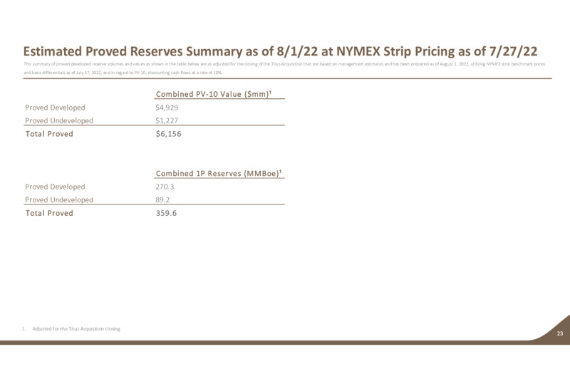 2Q 2022 Earnings Presentation – Earthstone Energy Inc. – slide 22
