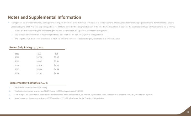 2Q 2022 Earnings Presentation – Earthstone Energy Inc. – slide 25