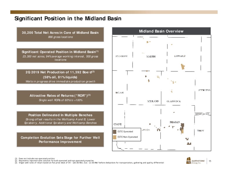 September 2019 Investor Presentation – Earthstone Energy Inc. – slide 14