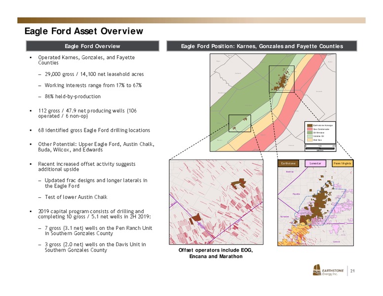 September 2019 Investor Presentation – Earthstone Energy Inc. – slide 20