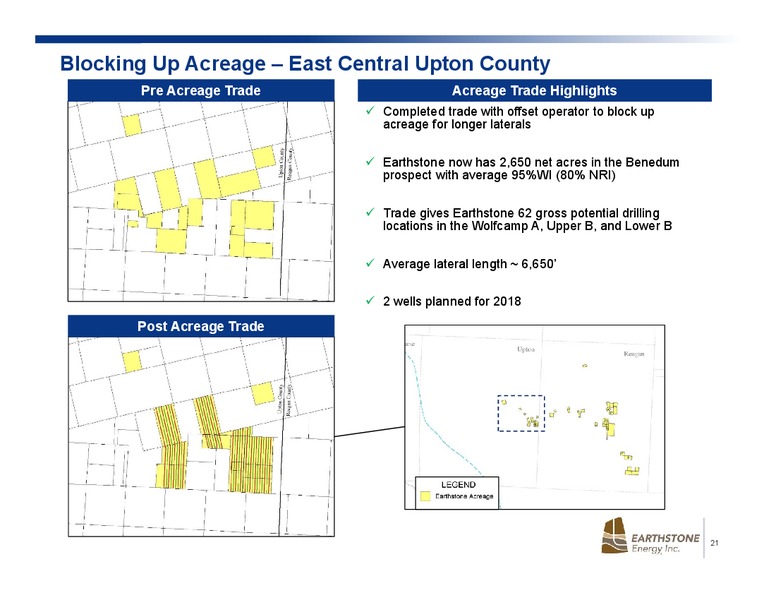 November 2017 Investor Presentation – Earthstone Energy Inc. – slide 19