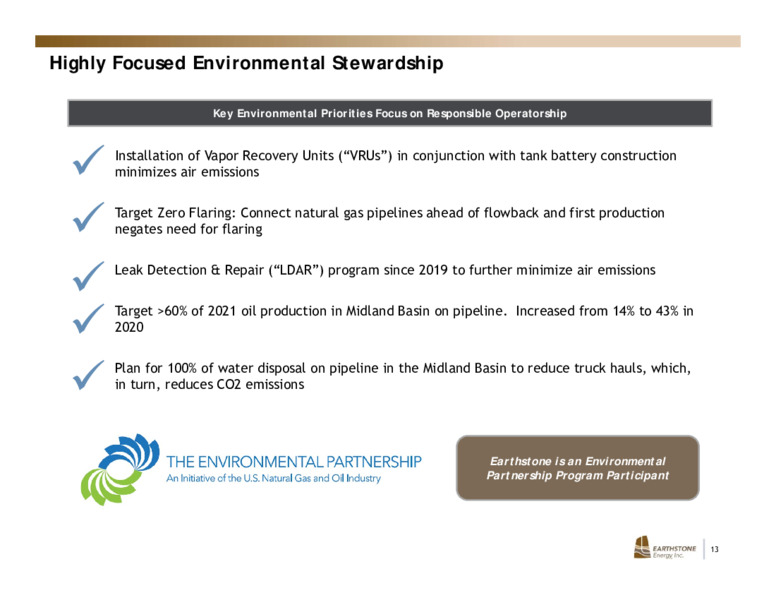 3Q 2021 Investor Presentation – Earthstone Energy Inc. – slide 12