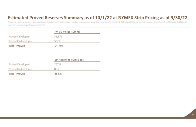 3Q 2022 Earnings Presentation – Earthstone Energy Inc. – slide 26