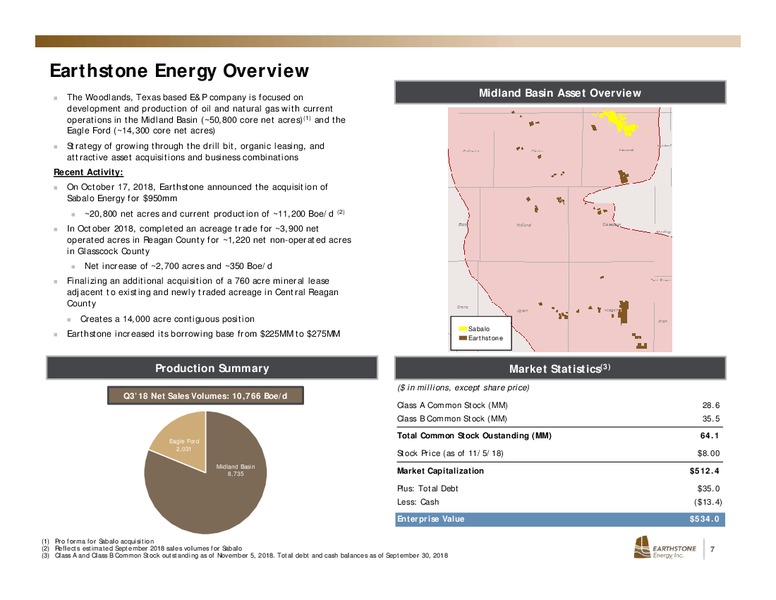 Investor Presentation – Earthstone Energy Inc. – slide 4