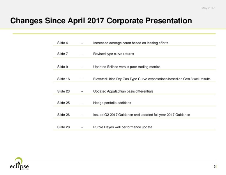 May 2017 Investor Presentation – Eclipse Resources Corp. – slide 2