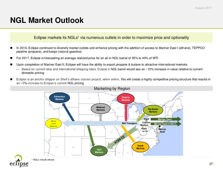 2Q 2017 Earnings Update – Eclipse Resources Corp. – slide 26