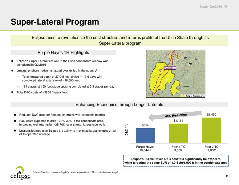 October 2016 Investor Presentation – Eclipse Resources Corp. – slide 7